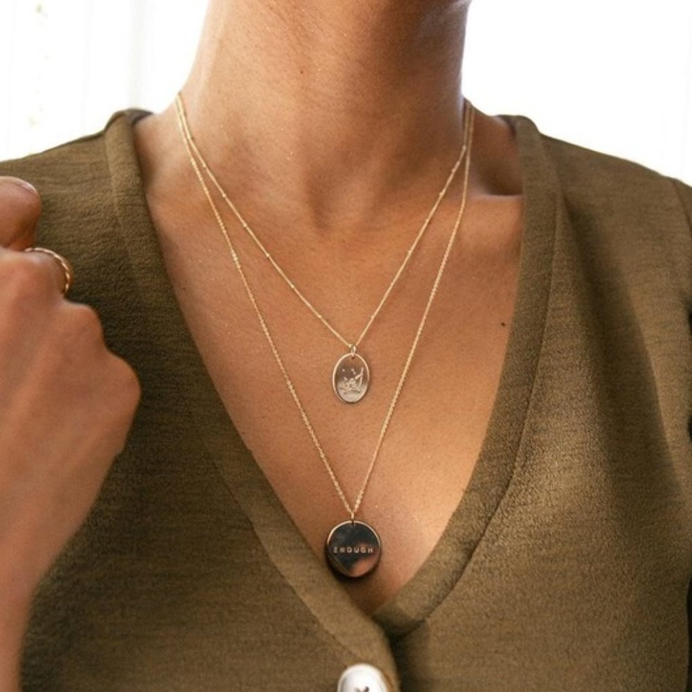 Capricorn Bohemian Minimal Zodiac Beaded Necklace - Picture 3 of 14
